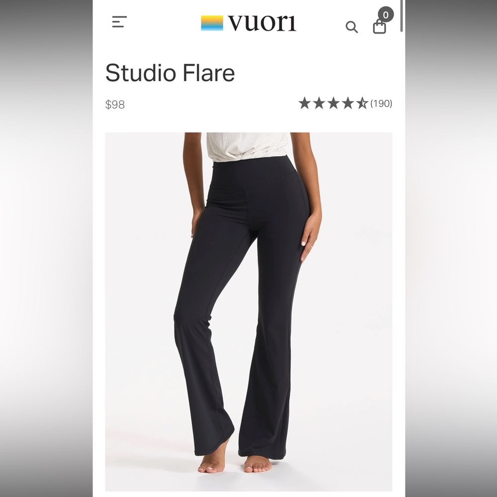 NWT Vuori studio flare leggings
